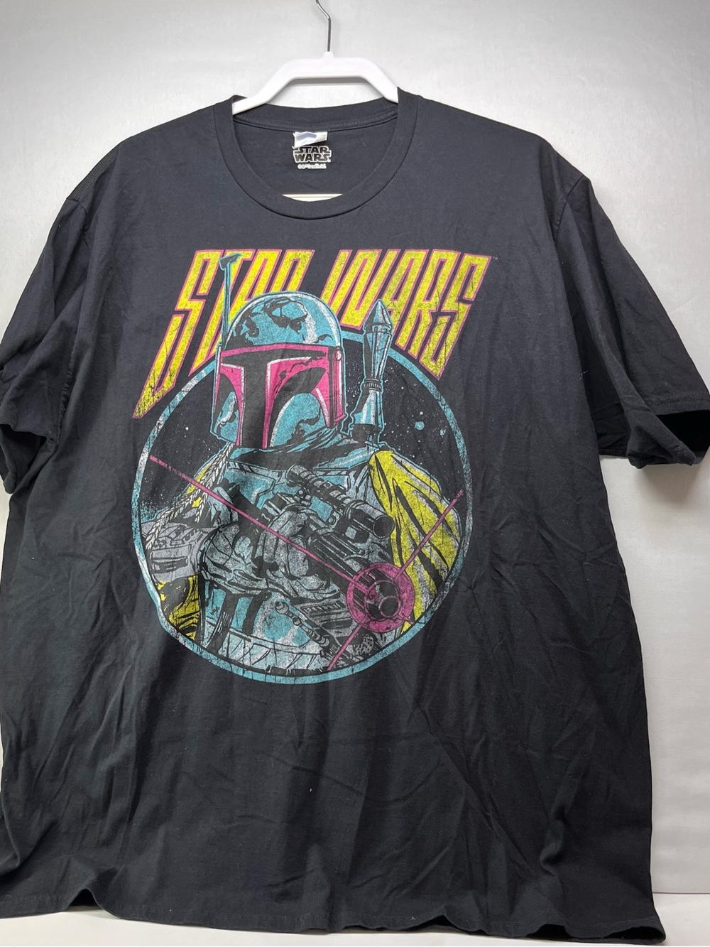 Star Wars Black Graphic Tee with Yellow and Pink‎ Accents